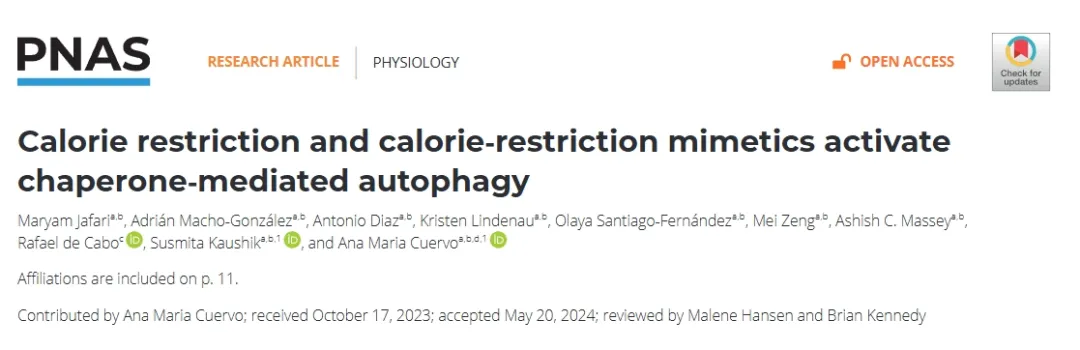 PNAS（IF=11.1）|“热量限制”：最新研究发现